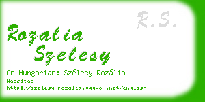 rozalia szelesy business card